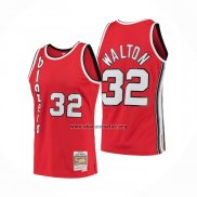 Camiseta Portland Trail Blazers Bill Walton NO 32 Mitchell & Ness 1976-77 Rojo