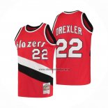 Camiseta Portland Trail Blazers Clyde Drexler NO 22 Hardwood Classics Throwback 1983-84 Rojo