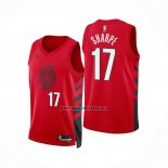 Camiseta Portland Trail Blazers Shaedon Sharpe NO 17 Statement 2022-23 Rojo