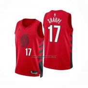 Camiseta Portland Trail Blazers Shaedon Sharpe NO 17 Statement 2022-23 Rojo