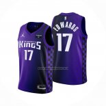 Camiseta Sacramento Kings Kessler Edwards NO 17 Statement 2023-24 Violeta