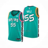 Camiseta San Antonio Spurs Jordan Hall NO 55 Ciudad 2022-23 Verde