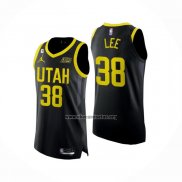 Camiseta Utah Jazz Saben Lee NO 38 Statement Autentico 2022-23 Negro