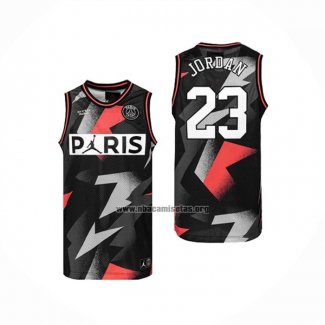 Camiseta AJ x PSG Jordan NO 23 Rojo Negro