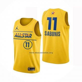 Camiseta All Star 2021 Indiana Pacers Domantas Sabonis NO 11 Oro