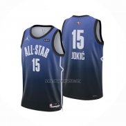 Camiseta All Star 2023 Denver Nuggets Nikola Jokic NO 15 Azul