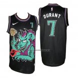 Camiseta Brooklyn Nets Kevin Durant NO 7 Swamp Dragon Negro