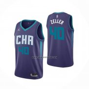 Camiseta Charlotte Hornets Cody Zeller NO 40 Statement Edition Violeta