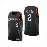 Camiseta Cleveland Cavaliers Collin Sexton NO 2 Ciudad 2020-21 Negro