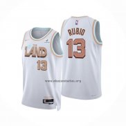 Camiseta Cleveland Cavaliers Ricky Rubio NO 13 Ciudad 2022-23 Blanco