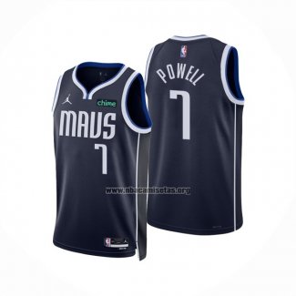 Camiseta Dallas Mavericks Dwight Powell NO 7 Statement 2022-23 Azul