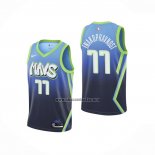 Camiseta Dallas Mavericks Luka Doncic NO 77 Ciudad Edition Azul