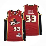 Camiseta Detroit Pistons Grant Hill NO 33 Retro Rojo