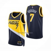 Camiseta Indiana Pacers Malcolm Brogdon NO 7 Ciudad 2021-22 Azul