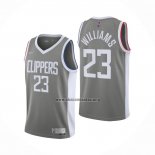 Camiseta Los Angeles Clippers Lou Williams NO 23 Earned 2020-21 Gris