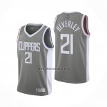 Camiseta Los Angeles Clippers Patrick Beverley NO 21 Earned 2020-21 Gris