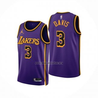 Camiseta Los Angeles Lakers Anthony Davis NO 3 Statement 2022-23 Violeta