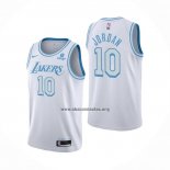 Camiseta Los Angeles Lakers DeAndre Jordan NO 10 Ciudad 2021-22 Blanco