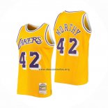 Camiseta Los Angeles Lakers James Worthy NO 42 Mitchell & Ness 1984-85 Amarillo