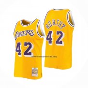 Camiseta Los Angeles Lakers James Worthy NO 42 Mitchell & Ness 1984-85 Amarillo