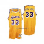 Camiseta Los Angeles Lakers Kareem Abdul-Jabbar NO 33 Retro Amarillo