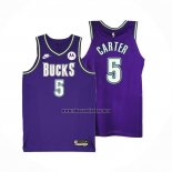 Camiseta Milwaukee Bucks Jevon Carter NO 5 Classic 2022-23 Violeta