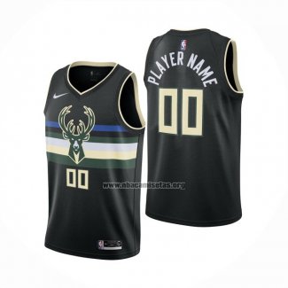 Camiseta Milwaukee Bucks Personalizada Statement 2019-20 Negro