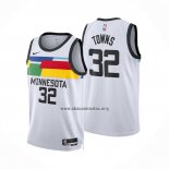 Camiseta Minnesota Timberwolves Karl-Anthony Towns NO 32 Ciudad 2022-23 Blanco