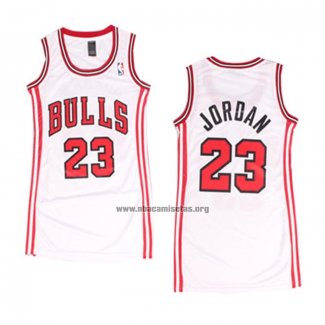 Camiseta Mujer Chicago Bulls Michael Jordan NO 23 Icon Blanco