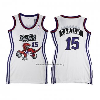 Camiseta Mujer Toronto Raptors Vince Carter NO 15 Blanco