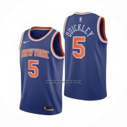 Camiseta New York Knicks Immanuel Quickley NO 5 Icon 2020-21 Azul
