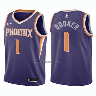 Camiseta Nino Phoenix Suns Devin Booker NO 1 Icon 2017-18 Violeta