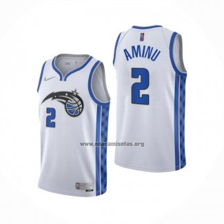 Camiseta Orlando Magic Al-Farouq Aminu NO 2 Earned 2020-21 Blanco