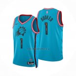 Camiseta Phoenix Suns Devin Booker NO 1 Ciudad 2022-23 Azul