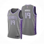 Camiseta Sacramento Kings Chima Moneke NO 19 Ciudad 2022-23 Gris