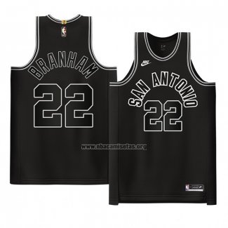 Camiseta San Antonio Spurs Malaki Branham NO 22 Classic Autentico 2022-23 Negro