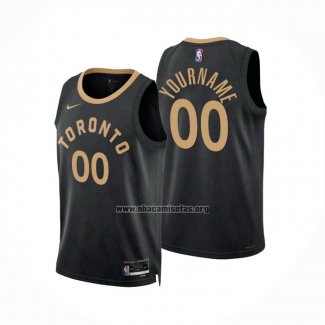 Camiseta Toronto Raptors Personalizada Ciudad 2022-23 Negro