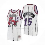 Camiseta Toronto Raptors Vince Carter NO 15 Mitchell & Ness 1998-99 Blanco