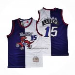 Camiseta Toronto Raptors Vince Carter NO 15 Split Edition Violeta Blanco