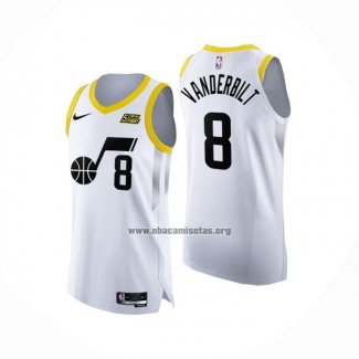 Camiseta Utah Jazz Jarred Vanderbilt NO 8 Association Autentico 2022-23 Blanco