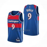 Camiseta Washington Wizards Deni Avdija NO 9 Ciudad 2021-22 Azul