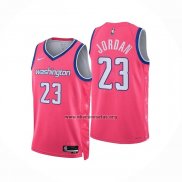 Camiseta Washington Wizards Michael Jordan NO 23 Ciudad 2022-23 Rosa