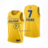 Camiseta All Star 2021 Boston Celtics Jaylen Brown NO 7 Oro