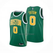 Camiseta Boston Celtics Jayson Tatum NO 0 Earned 2018-19 Verde