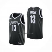 Camiseta Brooklyn Nets James Harden NO 13 Icon 2020-21 Negro