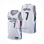 Camiseta Brooklyn Nets Kevin Durant NO 7 Ciudad 2022-23 Blanco