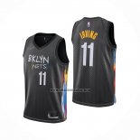 Camiseta Brooklyn Nets Kyrie Irving NO 11 Ciudad 2020-21 Negro