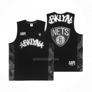 Camiseta Brooklyn Nets x AAPE Negro