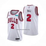 Camiseta Chicago Bulls Lonzo Ball NO 2 Association 2021 Blanco