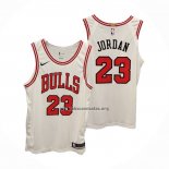 Camiseta Chicago Bulls Michael Jordan NO 23 Association Autentico Blanco